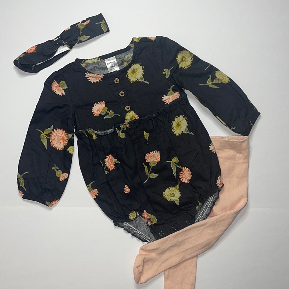 3 piece onesie blouse set